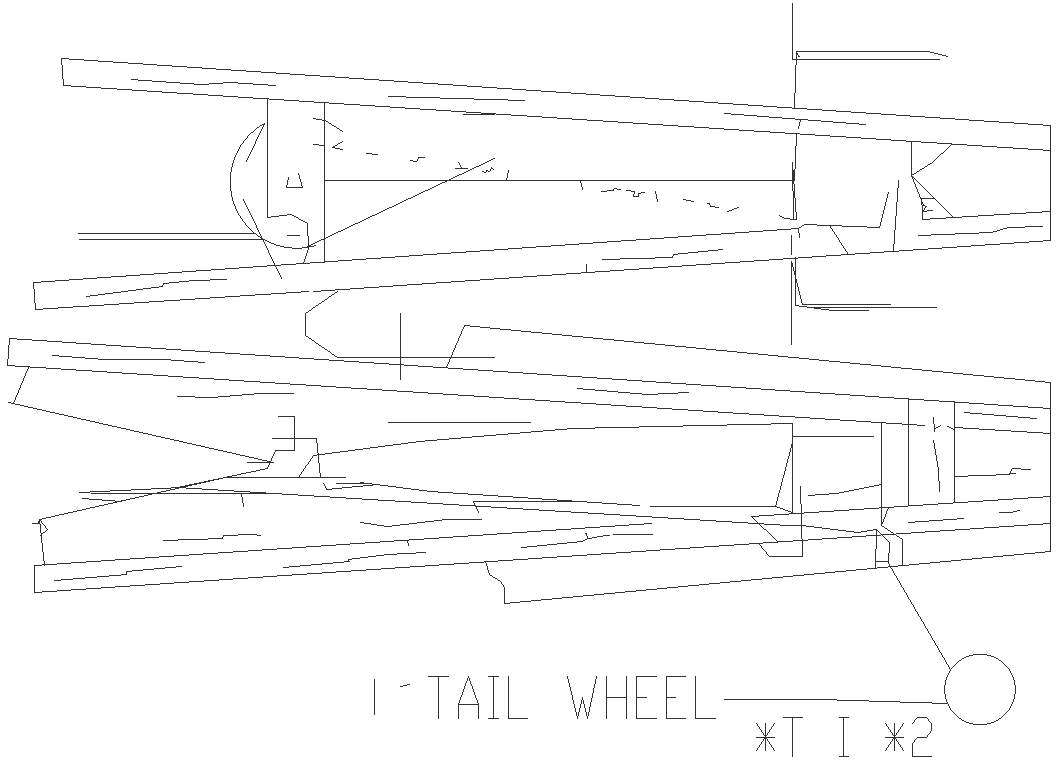I Tailwheel of airplane detail DWG AutoCAD drawing