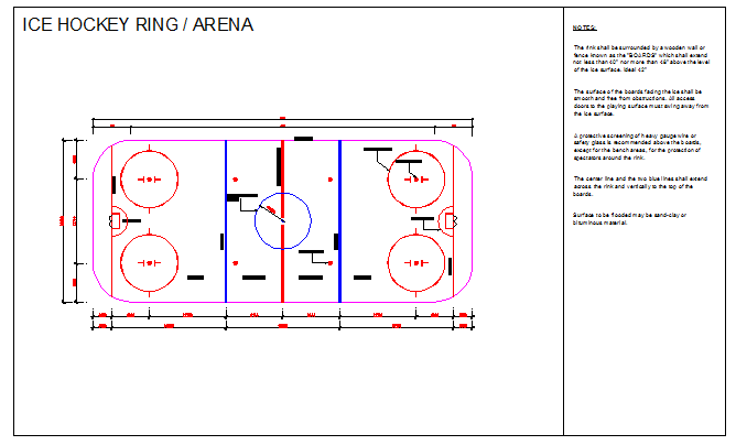 Ice Hockey Ring design drawing