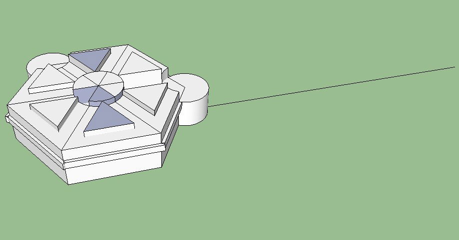 Igloo snow house top view drawing details skp file