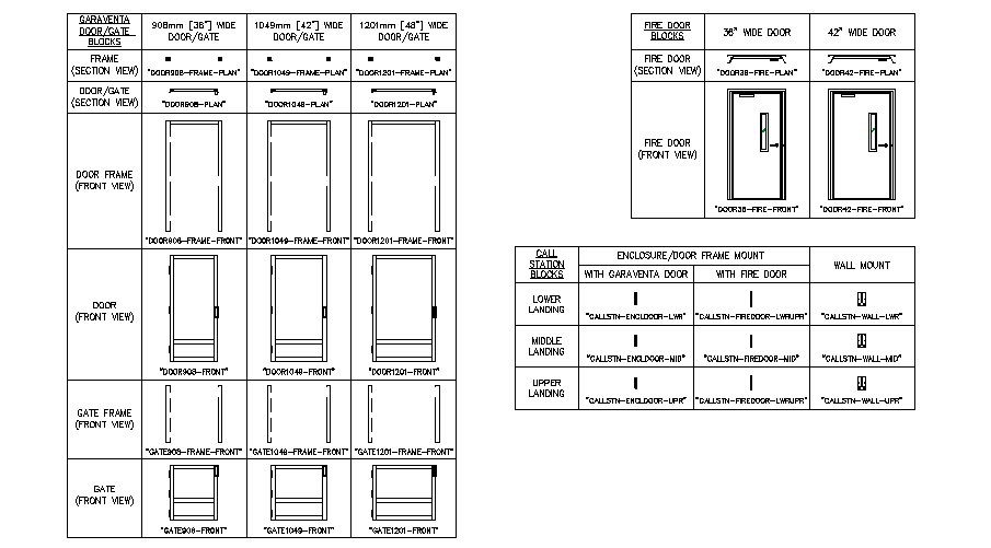 Imperior doors and windows blocks cad drawing details dwg file
