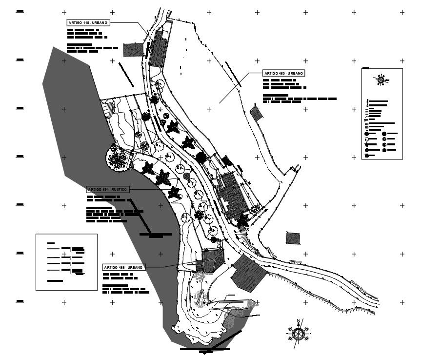 Implementation of Arboreal and Cadastral Topographic Survey has given in the 2D Autocad drawing file. Download the Autocad DWG drawing file.