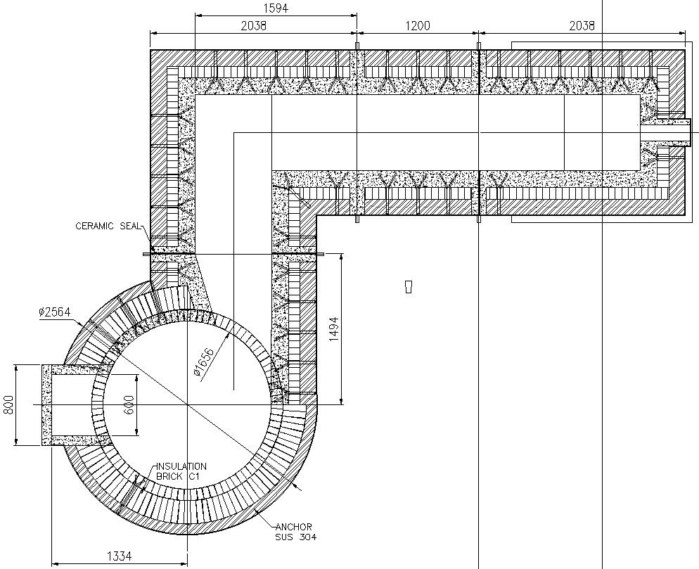 Incinerator structure details autocad files, dwg format , cad drawing
