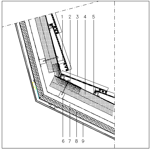 Incline doors of concrete style details dwg file
