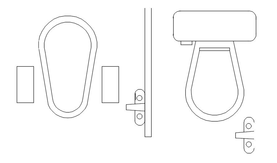 Indian and western toilet layout in AutoCAD, dwg file.