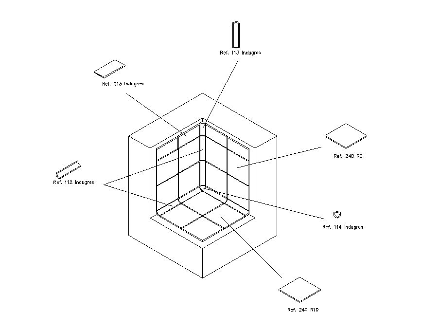 Individual section view of Beaches vestuario is given in this Autocad drawing file. Download now.