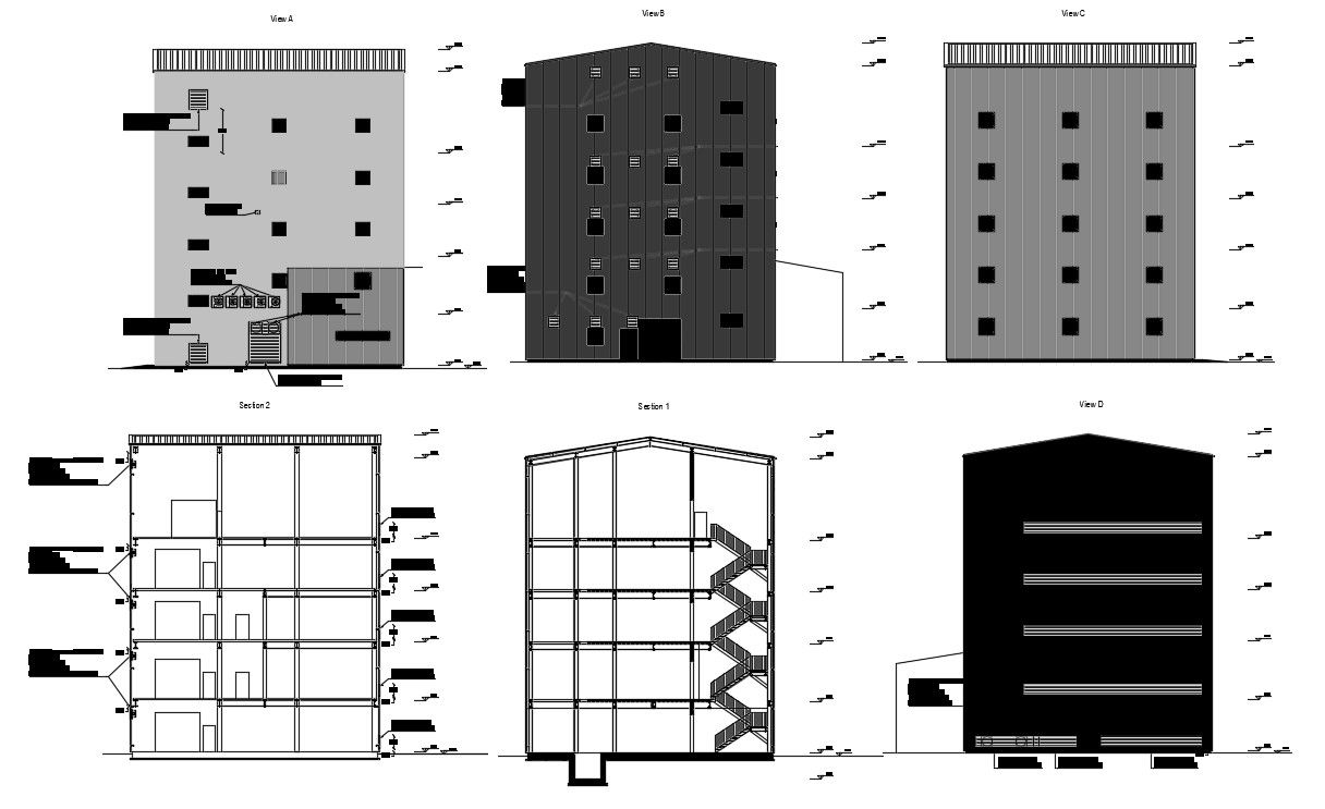 Industrial Building Plan CAD File