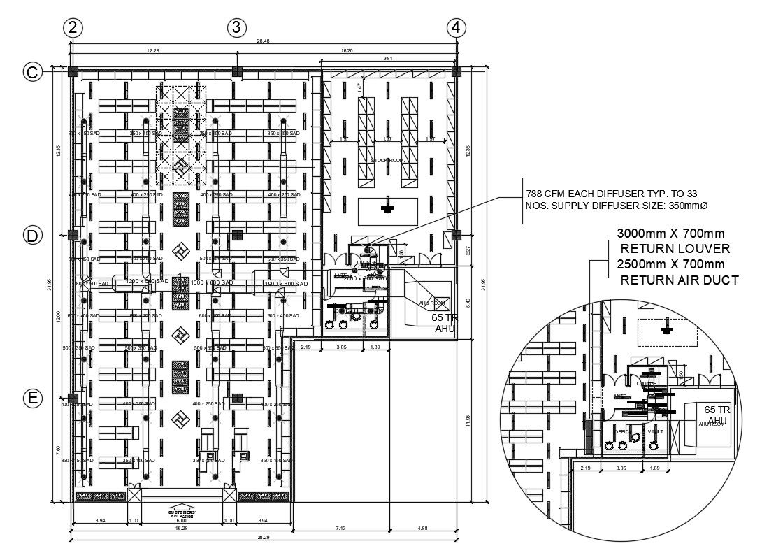 Industrial Factory Floor Plan Download CAD Drawing
