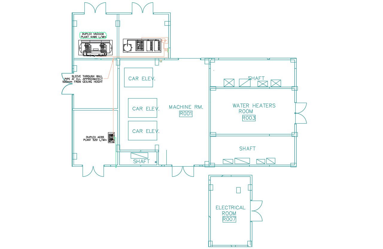 Industrial Machine Room Design Layout Plan