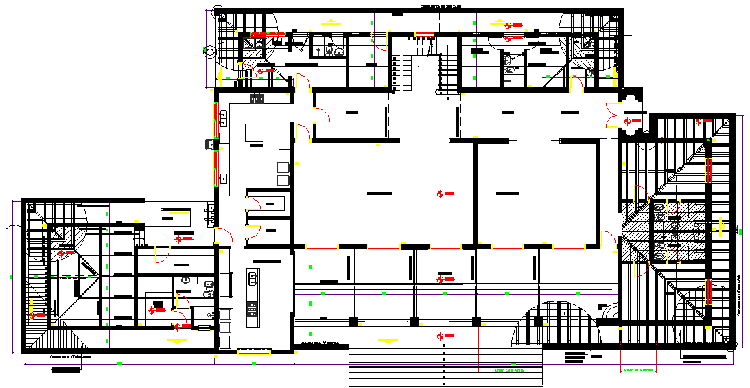 Industrial building interior structure planning structure design dwg file