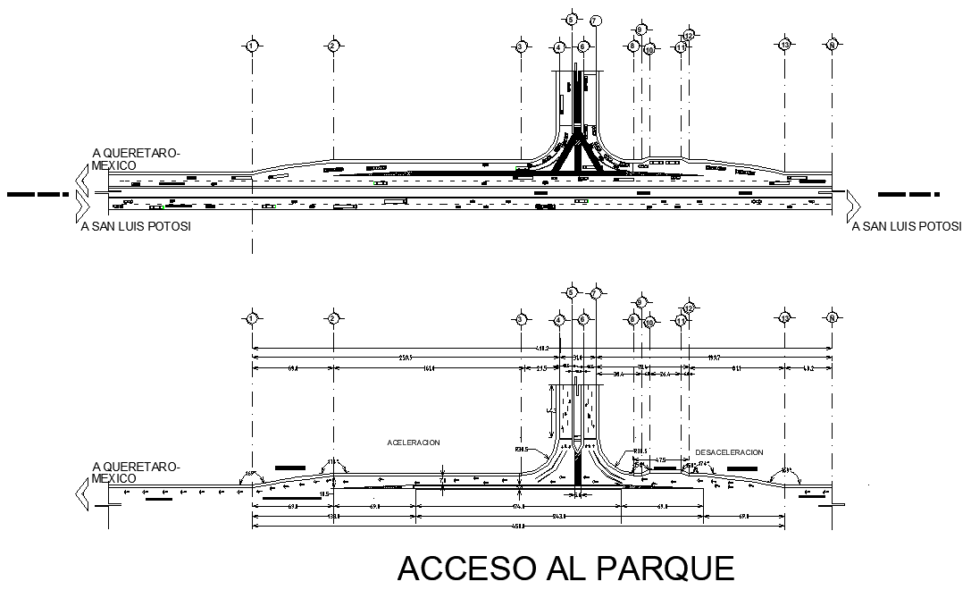 Industrial park section detail