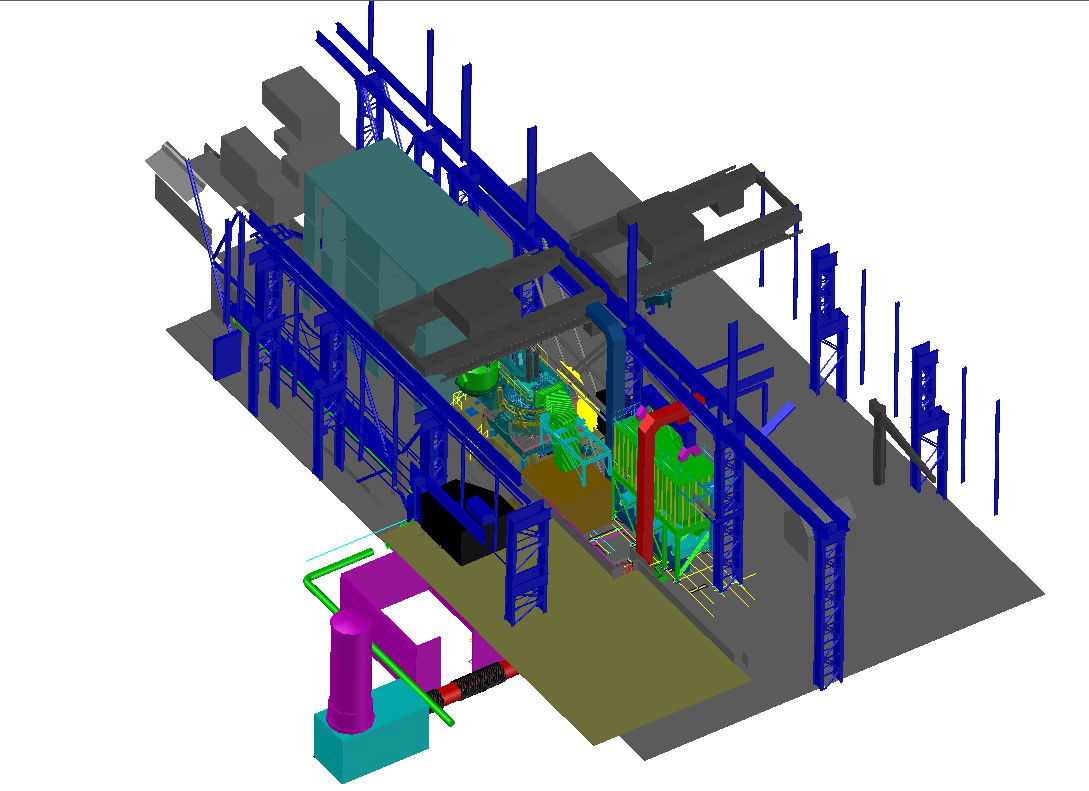 Industrial plan machinery 3d design cad drawing details dwg file