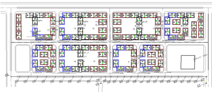 Industrial plant architecture project dwg file