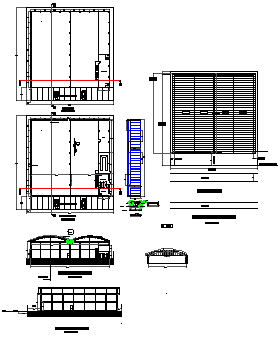 Industrial shed details of metallic cover structure design drawing