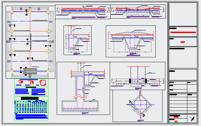 Industrial warehouse reinforced concrete slab design drawing