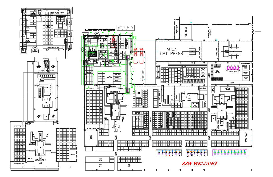 Industrial Plant Layout Plan AutoCAD File