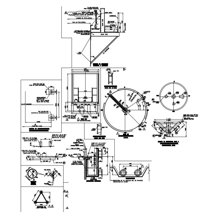 Industrial Plant With Nozzle Orientation CAD Drawing Download DWG File