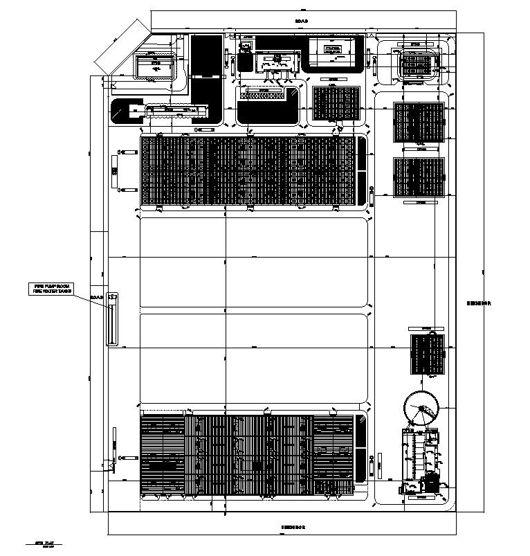 Industrial Production Site Plan Layout CAD Drawing in DWG File