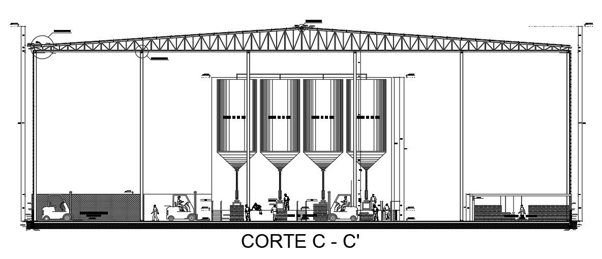 Industrial mechanical plant drawing separated in this file. Download this 2d AutoCAD drawing file.