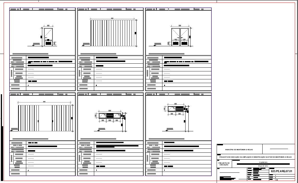 Industrial plant door front views are given in this CAD drawing