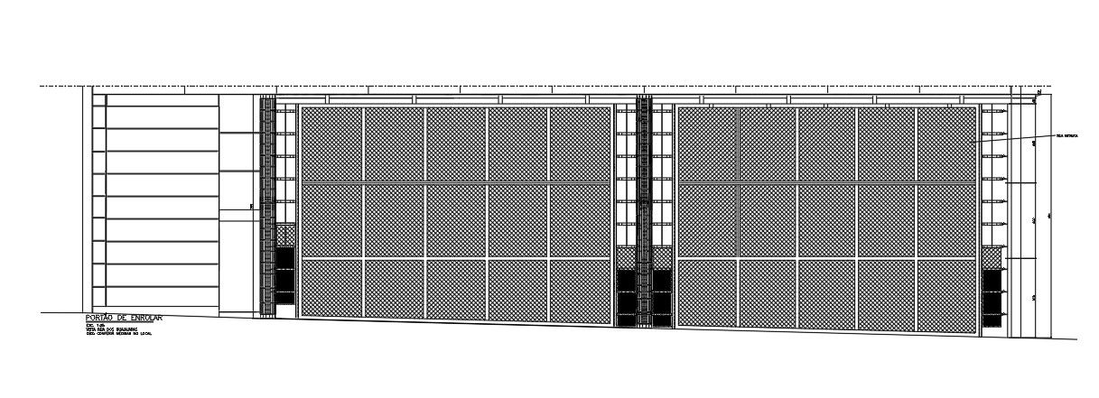Industrial plant elevation drawing presented in this AutoCAD file. Download this 2d AutoCAD drawing file.