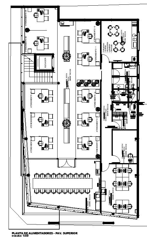 Industrial plant ground floor plan details in AutoCAD, dwg file.