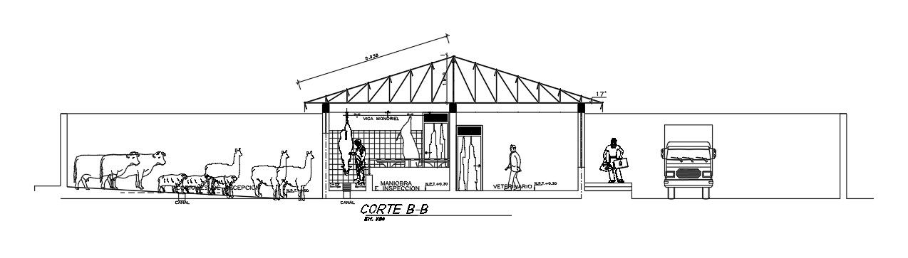 Industrial plant section drawing separated in this AutoCAD file. Download this 2D autocad DWG File.