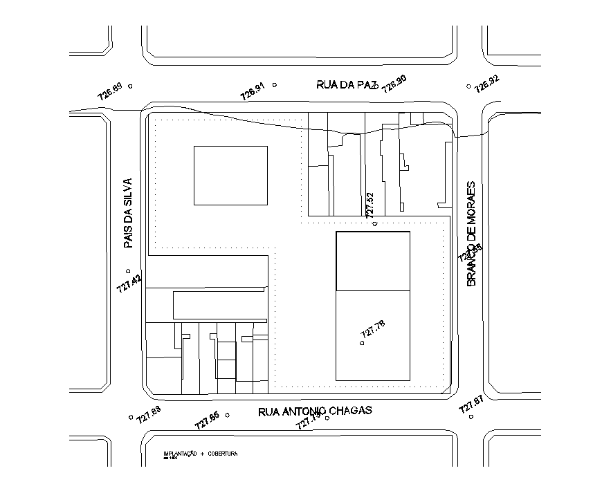 Industrial plant site layout is given in this Autocad drawing model. Download now.