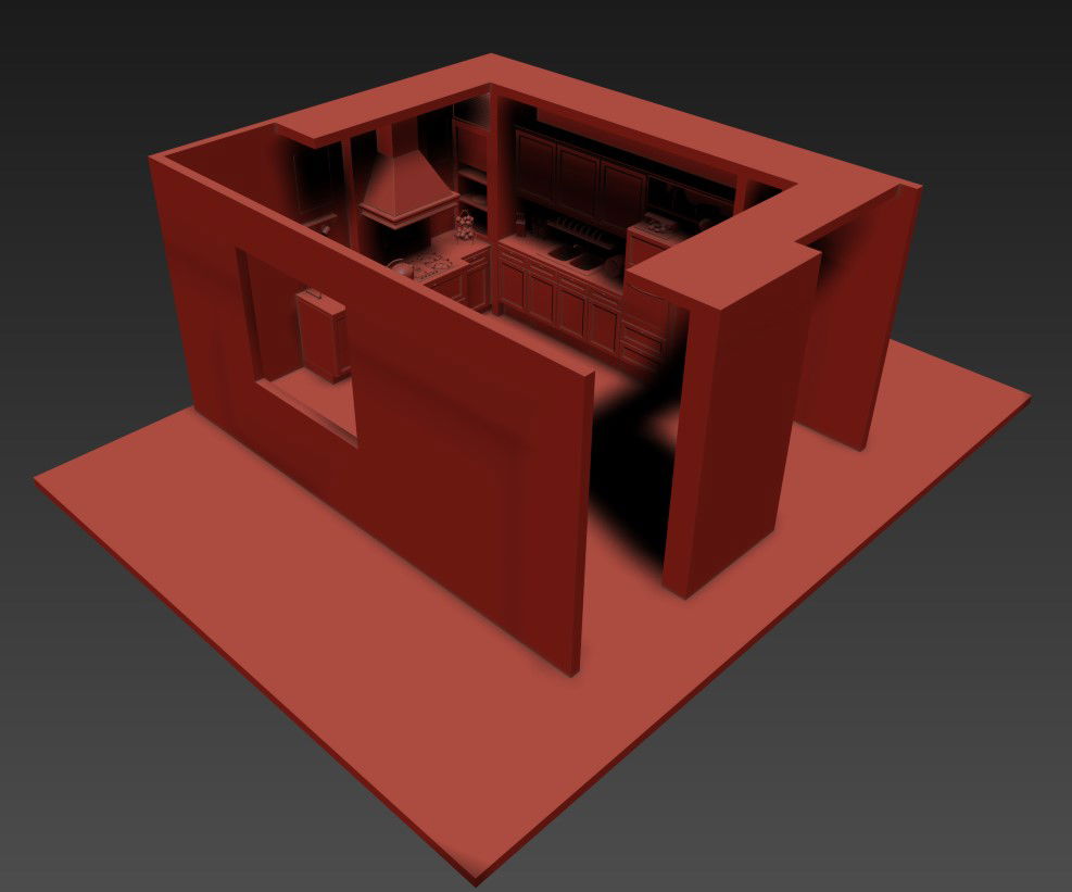 Discover Inside model View plan of Kitchen Furniture with 3D MAX File