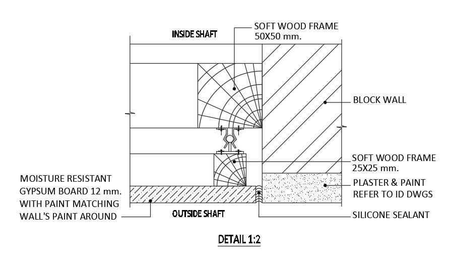 Inside and outside shaft AutoCAD drawing is given in this file