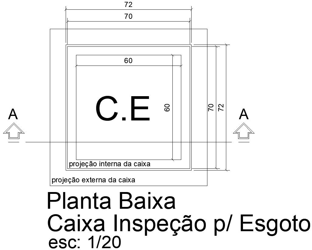 Inspection Box for Sewage details in AutoCAD, dwg file.
