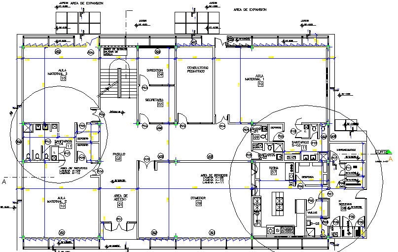 Installation Sanitary and Electronics Plan Details dwg file