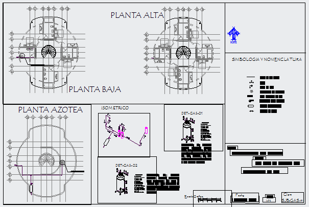 Installation of Gas layout design drawing of Bungalow design drawing