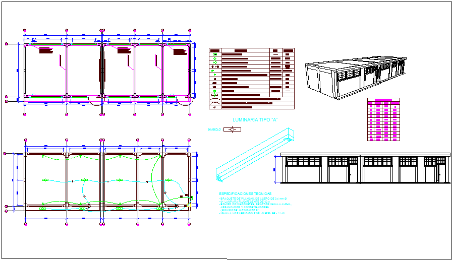 Classroom Electrical Installation Layout in DWG File