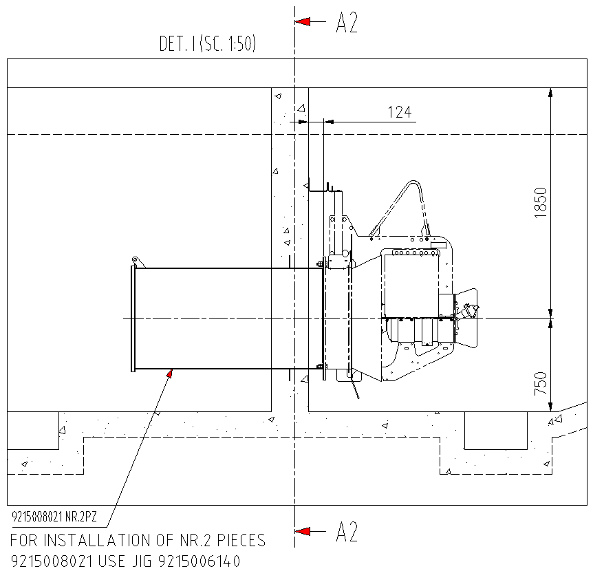Installation of valve  detail DWG AutoCAD file