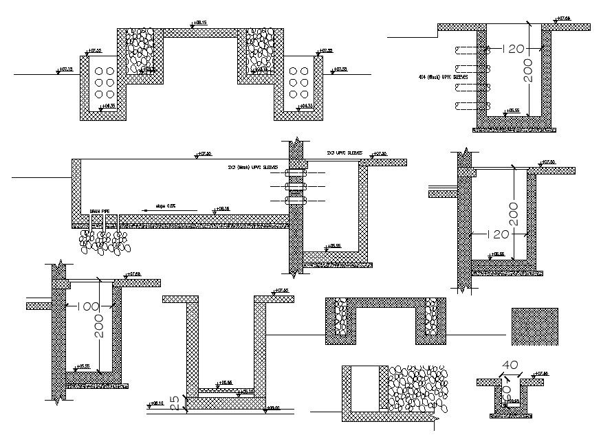 Insulated water tank CAD drawing