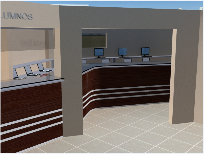 Interior 3d design details of corporate office dwg file