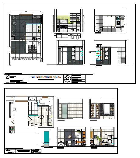 Interior design of Bathroom & Toilet design drawing