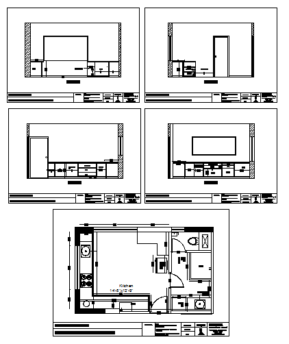 Interior design of kitchen detail design drawing