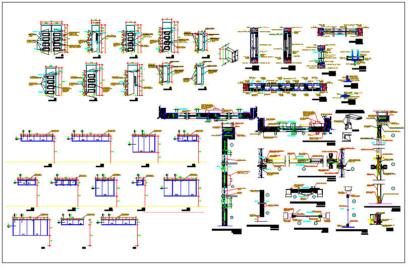 Interior furniture elevation view detail dwg file