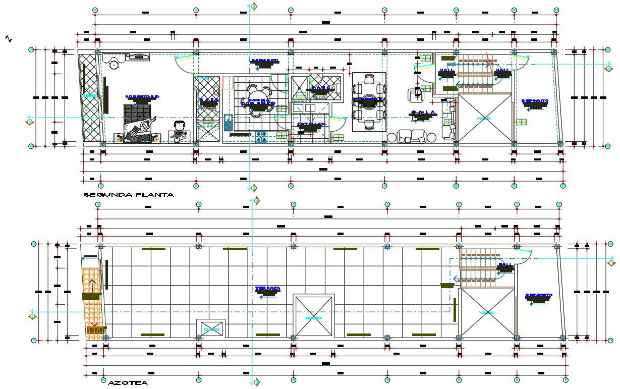 Interior House Design Layout Plan CAD Drawing
