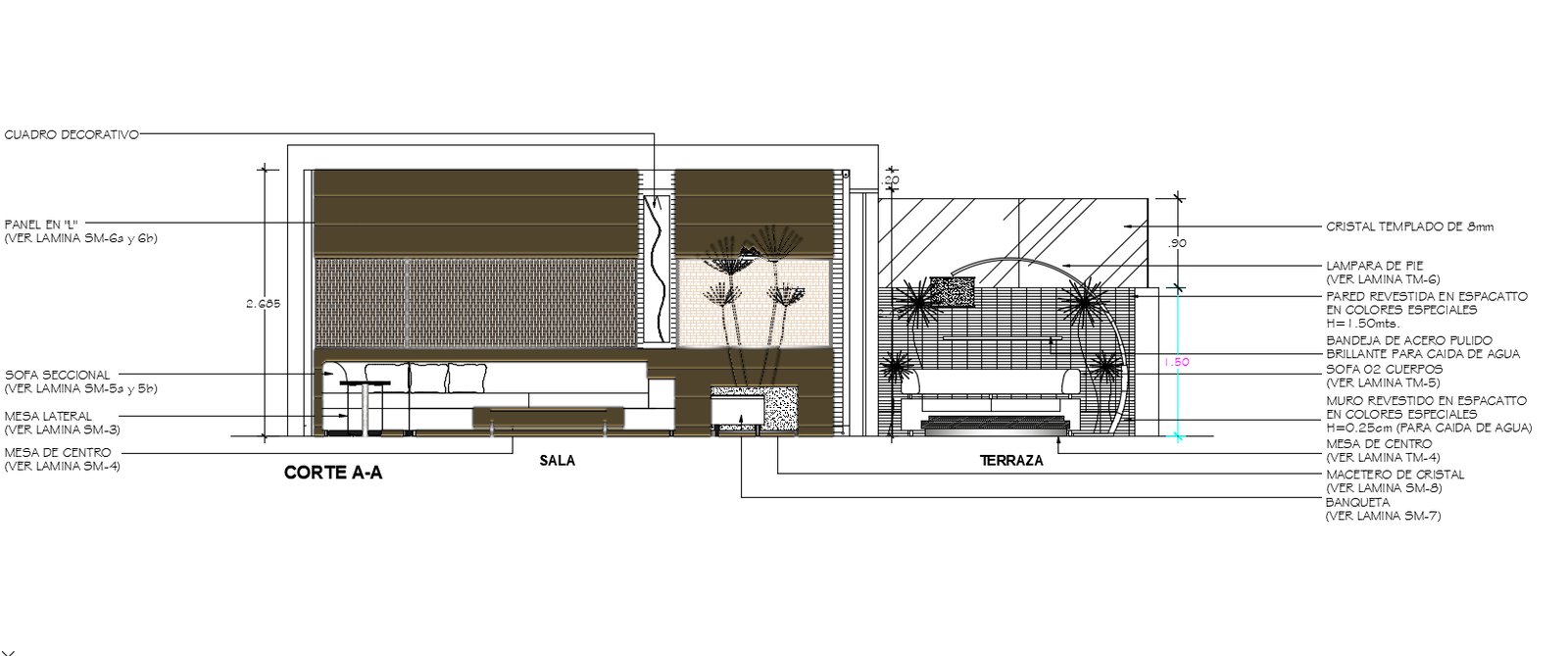 Interior Office Sectional Elevation Design Download DWG File