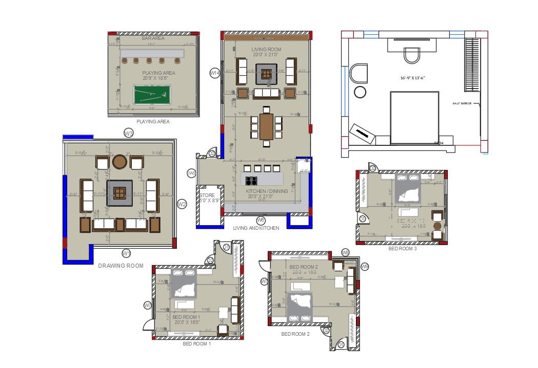 Interior Plan Design Download DWG File