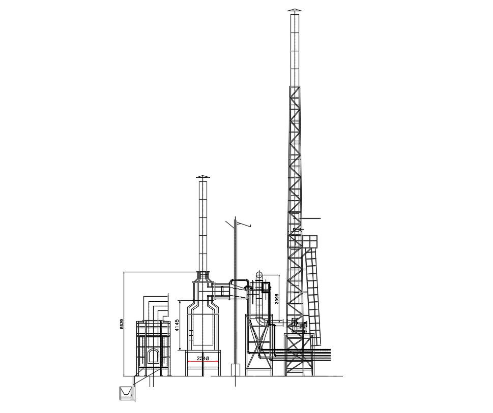 Internal Cooling Tower Design AutoCAD File Free Download 