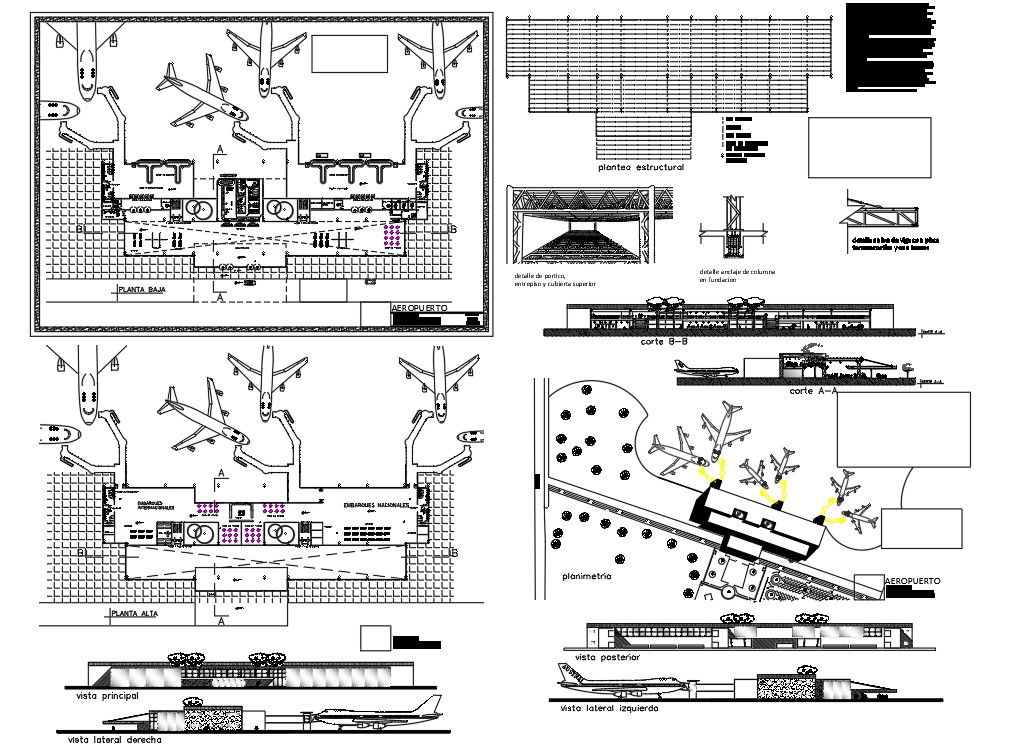 International Airport Project Drawing For AutoCAD File