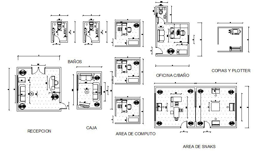 Internet cafe store areas distribution plan cad drawing details dwg file