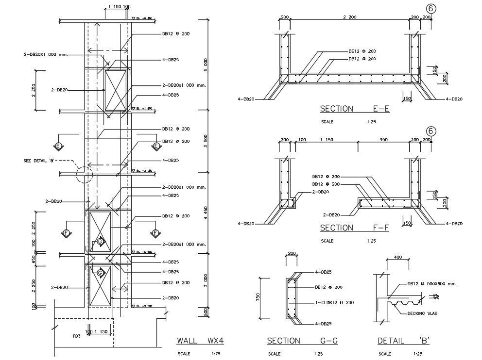 In this AutoCAD DWG Drawing, the Wall section details are given. Download the AutoCAD DWG file now.