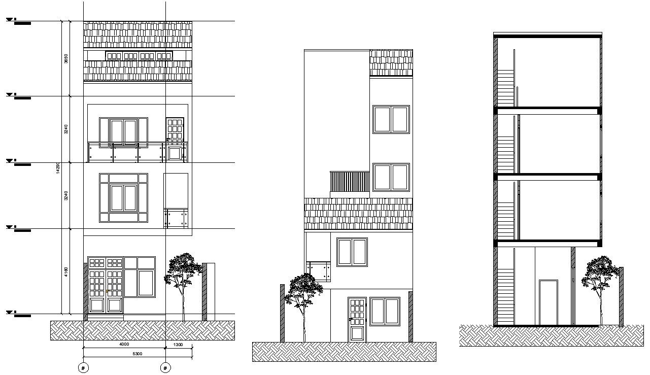 In this DWG Drawing, the AutoCAD 2D file of the G+3 Architectural Apartment Building is given. Download the AutoCAD DWG file.