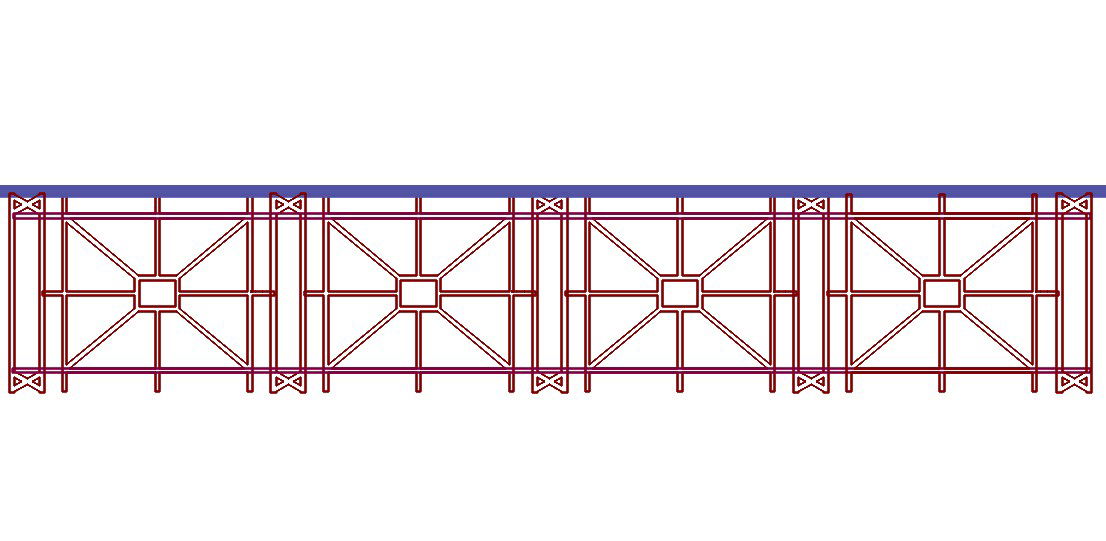 Iron Railing Wall DWG File Free Download CAD Blocks