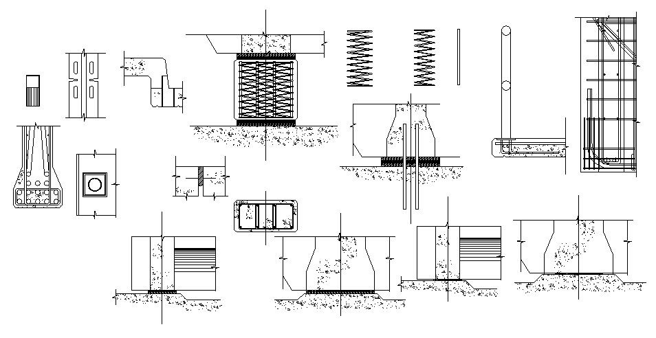 Iron bridge construction cad drawing details dwg file
