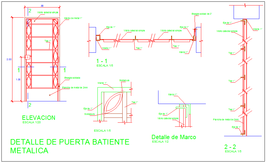 Iron door detail view